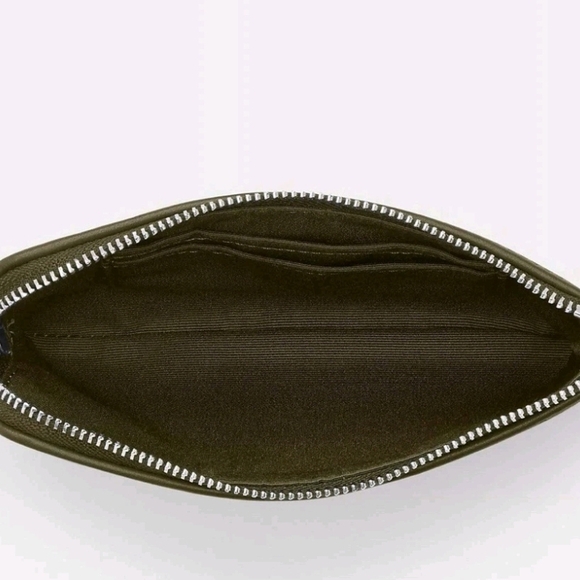 Coach Corner Zip Olive Wristlet Signature Jacquard - Picture 2 of 6